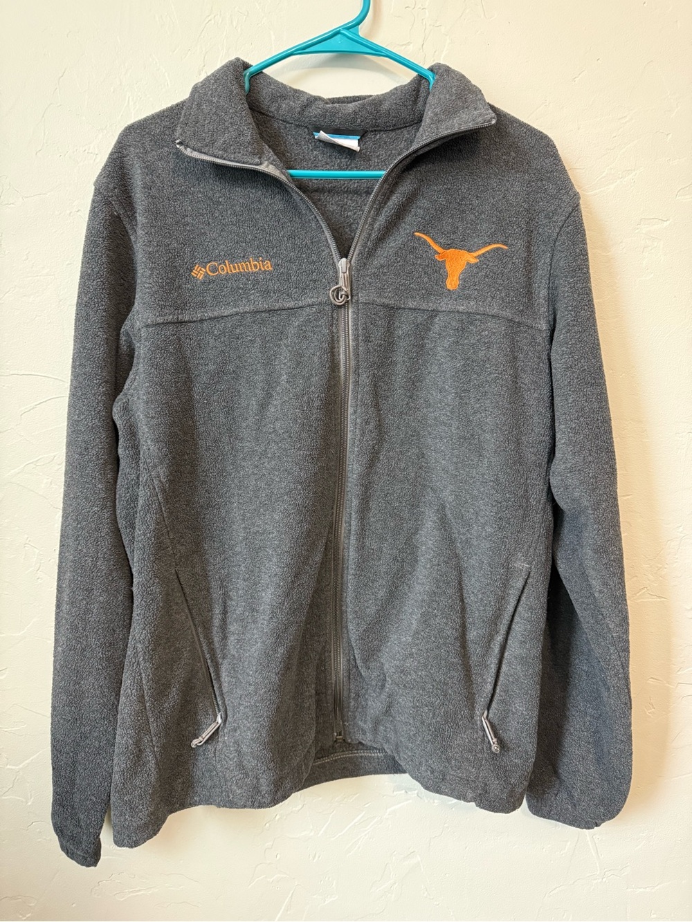 Columbia Men's Small Texas Longhorns Fleece Full Zip Jacket